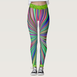 Gestreepte Abstracte, feilbare rendy Leggings