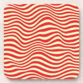 Gestreepte achtergrond bier onderzetter (Voorkant)