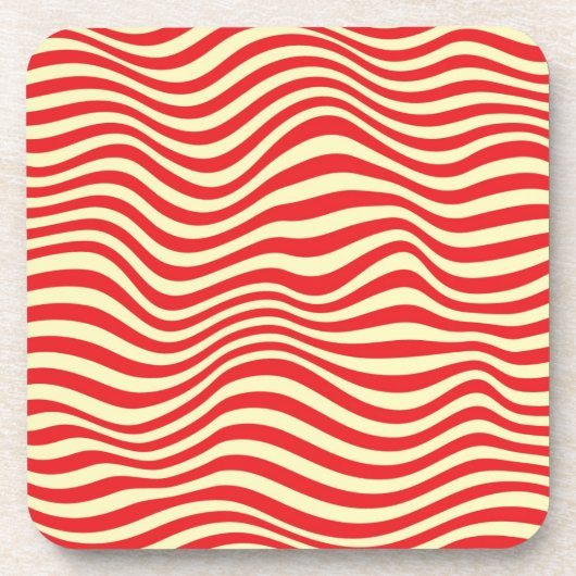 Gestreepte achtergrond bier onderzetter (Voorkant)
