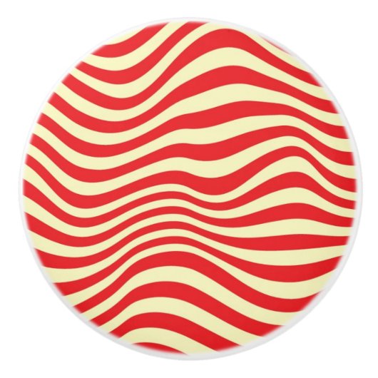 Gestreepte achtergrond keramische knop (Voorkant)