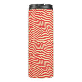 Gestreepte achtergrond thermosbeker (Achterkant)