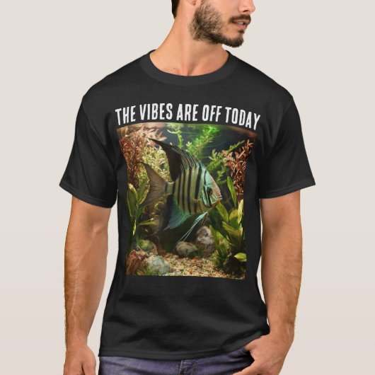 Gestreepte altum engelvis in thuis aquarium t-shirt (Voorkant)