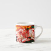 Gestreepte anjers en gerbera espresso kop (Rechts)