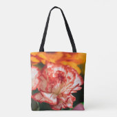 Gestreepte anjers en gerbera tote bag (Achterkant)