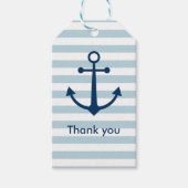 Gestreepte anker cadeau labels cadeaulabel (Voorkant)