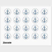 Gestreepte anker stickers (Vel)