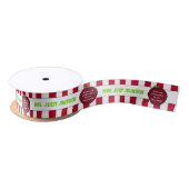 Gestreepte Apple Best Teacher Personalized Ribbon Satijnen Lint (Spoel)