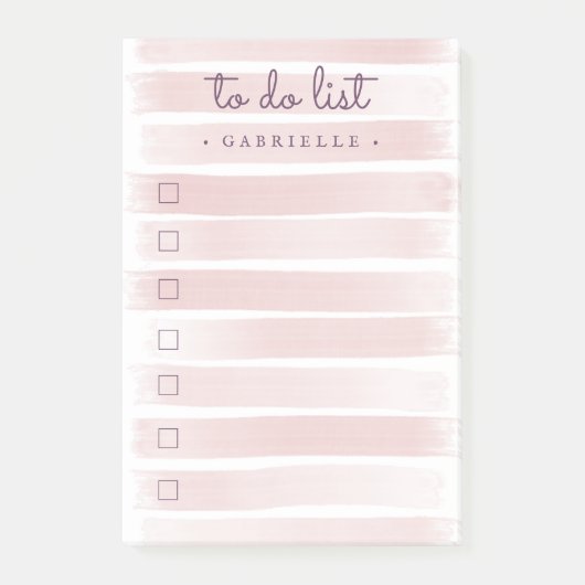 Gestreepte artistieke Waterverf geschilderd om te  Post-it® Notes (Voorkant)