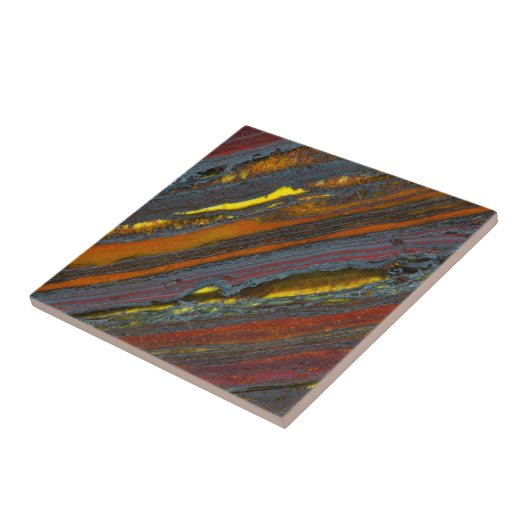 Gestreepte Australische tijgerogen Tegeltje (Zijkant)