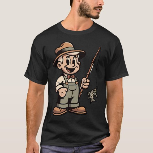 Gestreepte Baars Vissen  T-shirt (Voorkant)