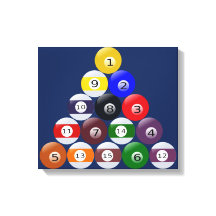 Gestreepte balls van Billards van Canvas afdrukken