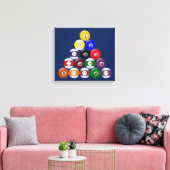 Gestreepte balls van Billards van Canvas afdrukken (Insitu (Woonkamer))