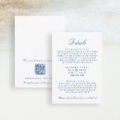 Gestreepte bas bruiloft Details Hotel Info QR code Informatiekaartje