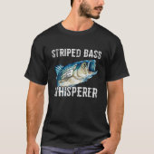 Gestreepte bas fluisteraar T Shirt gestreepte bas  (Voorkant)