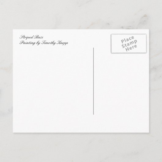 Gestreepte bas schilderij Briefkaart (Achterkant)