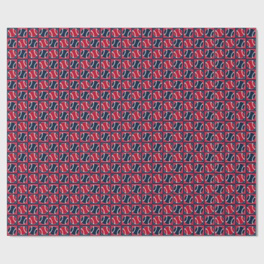 Gestreepte basiskogels 01-Gift Wrapping Paper Cadeaupapier (Vlak)