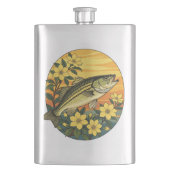 Gestreepte basrotsbaars en gele jasmijnbloemen flacon (Voorkant)