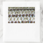 Gestreepte Bass Fish Skin Print Rechthoekige Sticker (Tas)