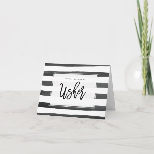 gestreepte bedankkaart voor mijn plaatsaanwijzer (Voorkant)