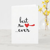 Gestreepte Beste Moeder Ooit Kaart (Gele Bloem)