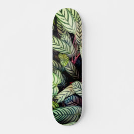 Gestreepte bladeren persoonlijk skateboard
