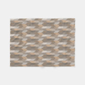 Gestreepte Blauwe, Gele, Olijfgroene Chevron. Fleece Deken (Voorkant (Horizontaal))