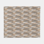 Gestreepte Blauwe, Gele, Olijfgroene Chevron. Fleece Deken (Voorkant (Horizontaal))