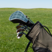 Gestreepte Blauwe Golfheadcover (Insitu)