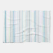 Gestreepte Blauwe & Grijze Kustboerderij Stijl Theedoek (Horizontaal)