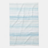 Gestreepte Blauwe & Grijze Kustboerderij Stijl Theedoek (Verticaal)