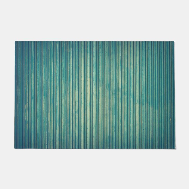 Gestreepte blauwe lijnen deurmat (Voorkant)