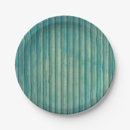 Gestreepte blauwe lijnen papieren bordje