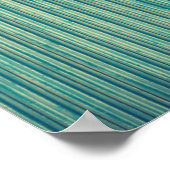 Gestreepte blauwe lijnen poster (Hoek)