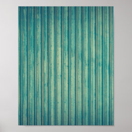 Gestreepte blauwe lijnen poster