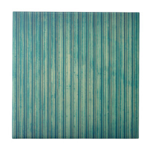 Gestreepte blauwe lijnen tegeltje