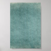 Gestreepte Blauwgroen golfpatroon Poster (Voorkant)