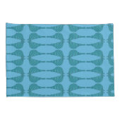 gestreepte blauwvogel kussensloop (Achterkant-Rechts)