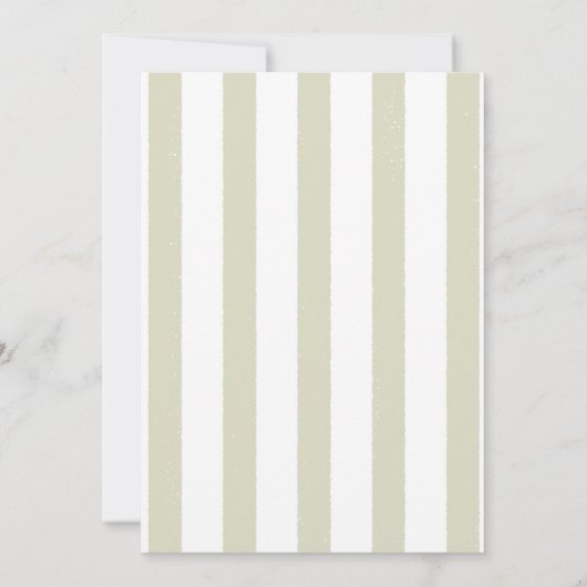 Gestreepte Bloemen Baby shower Uitnodiging (Achterkant)