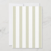 Gestreepte Bloemen Baby shower Uitnodiging (Achterkant)