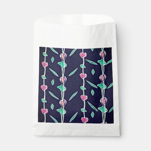 Gestreepte bloemen bedankzakje (Voorkant)