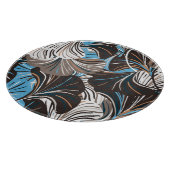 Gestreepte bloemen en bladeren: bloemen. snijplank (Hoek)