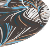 Gestreepte bloemen en bladeren: bloemen. snijplank (Hoek)