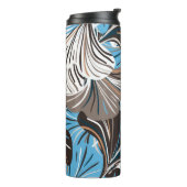 Gestreepte bloemen en bladeren: bloemen. thermosbeker (Gedraaid links)