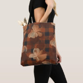 Gestreepte bloemen tote bag (Dichtbij)