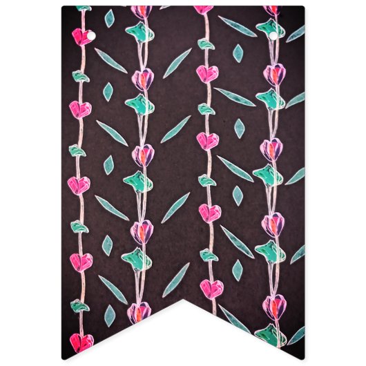 Gestreepte bloemen vlaggetjes (Tweede vlag)