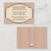 Gestreepte boekinvoeging informatiekaartje (Voorkant / Achterkant)