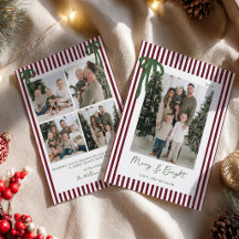 Gestreepte Bogen Kerst Familie Foto