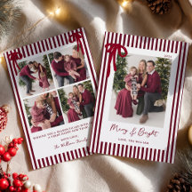 Gestreepte Bogen Kerst Familie Foto