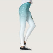 Gestreepte Boston Terrier In Een Winterbos Leggings (Rechts)