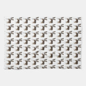 Gestreepte Boston Terrier Mooie Cartoon Hond Patro Theedoek (Horizontaal)